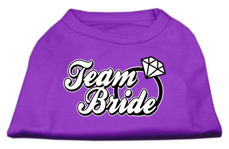 Team Bride Screen Print Shirt Purple XS